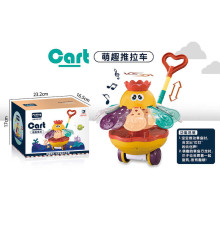 Каталка 0501-2 (32) розмір - 13х14х61 см, рухомі елементи, дзвіночок, ручка, в коробці