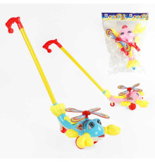 Каталка 8587 А (72/2) 2 види, лобстер, на паличці, з дзвіночком, у пакеті