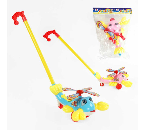 Каталка 8587 А (72/2) 2 види, лобстер, на паличці, з дзвіночком, у пакеті – в наличии! Купите сейчас у KAZKOVA