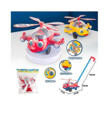 Каталка 382 (50/2) 2 кольори, “Гвинтокрил”, з дзвіночком, на паличці, рухливі елементи, в пакеті