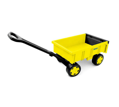 гр Візок для іграшок "WADER" жовтий 10963 (3) "Tigres", розмір 95х31х25 см, витримує вагу до 60 кг, ручка від'єднується, задня стінка відкидається