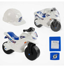 гр Каталка-толокар "Ямаха" 501 в.2 білий, з каскою (мотоцикл велобіг) (1) "ORION"