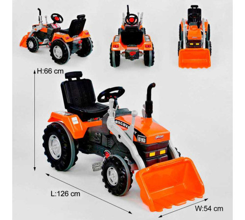 Екскаватор з педалями і ковшом Pilsan 07-297 (1) колір ПОМАРАНЧЕВИЙ, прогумовані колеса, регульоване сидіння, клаксон на кермі, в коробці