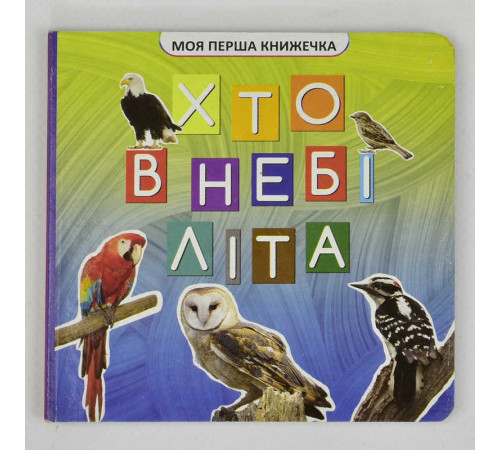 гр Моя перша книжка "Хто у небі літає" VR06041708 (20) 10 кольорових картинок, розмір 105х100мм 9789669754493 "Jumbi"