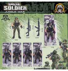 Солдат 8910 F3 (48/2) 4 види, знімні аксесуари, автомат, в коробці, ВИДАЄТЬСЯ ТІЛЬКИ МІКС ВИДІВ