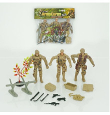 Комбат 688-35 (360/2) 3 військові фігурки, зброя, аксесуари, у пакеті