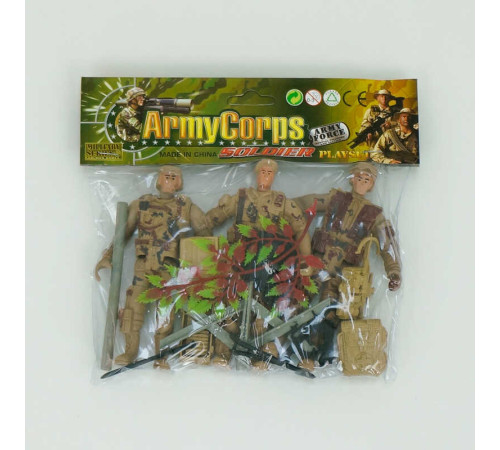 Комбат 688-35 (360/2) 3 військові фігурки, зброя, аксесуари, у пакеті