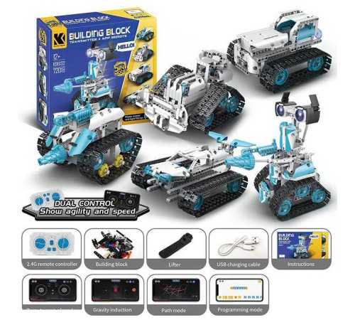 Конструктор на радіокеруванні K 96132 (12) 720 деталей, підсвічування, вбудований акумулятор, пульт, в коробці – в наличии! Купите сейчас у KAZKOVA