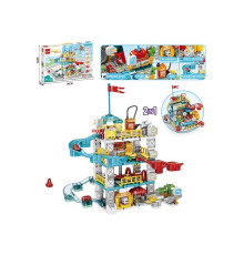 Конструктор 16003 B (10) “Парковка”, 212 деталей, 6 машинок, в коробці