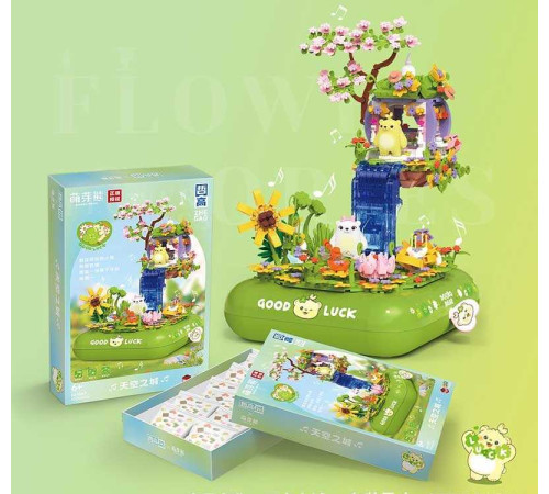 Конструктор 661007 (12) 970 деталей, підсвічування, заводний музичний механізм, платформа обертається по колу, 2 ігрові фігурки, в коробці – в наличии! Купите сейчас у KAZKOVA