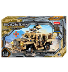 Конструктор “Військова техніка” 32921 (18) "Teko", 424 деталі, військовий автомобіль “HMMWV M1114”, рухомі елементи, в коробці