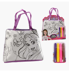 Сумка-розмальовка 613-1 (144/2) текстильна, 4 мініфломастери, застібається на блискавку, на листі