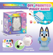 Набір для творчості FL 24505 (48/2) гіпсова скарбничка-герой, 6 кольорів фарб, палітра для змішування, 2 щіточки, в коробці