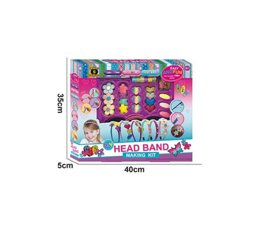 Створи прикрасу 7005 (36/2) обруч, прикраси, блискітки, клей, скотч, в коробці