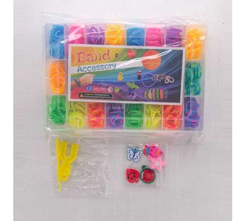 Набір резиночок для плетіння 26048 (96) станок для плетіння, крючок, гачки, підвіски, у боксі