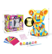 Набір для творчості "Нічник" A 8805 F-1 (72/2) "Ведмедик", підсвічується, фарби, пензлик, наліпки, в коробці