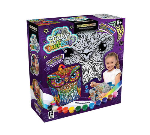 гр Набір креативної творчості "Розфарбуй рюкзачок. My Color Owl-Bag" СOWL-01-01U Укр. (4) "Danko Toys" гр Набір креативної творчості "Розфарбуй рюкзачок. My Color Owl-Bag" СOWL-01-01U Укр. (4) "Danko Toys"