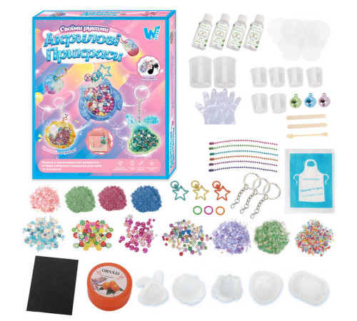 Акрилові прикраси 17947 /86608/55404 (48) "WToys", 3 види, епоксидний клей, активатор, силіконові молди, прикраси, ланцюжки, в коробці, ВИДАЄТЬСЯ ТІЛЬКИ МІКС ВИДІВ – в наличии! Купите сейчас у KAZKOVA