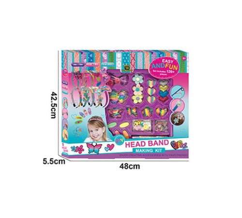 Створи прикрасу 7006 (24/2) обруч, прикраси, блискітки, клей, скотч, в коробці