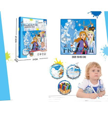 Текстильна розмальовка Z 185-9 F (192/2) розмір полотна - 50х50 см, 6 фломастерів на водній основі, в коробці