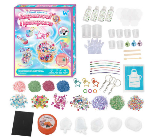 Акрилові прикраси 17947 /86608/55404 (48) "WToys", 3 види, епоксидний клей, активатор, силіконові молди, прикраси, ланцюжки, в коробці, ВИДАЄТЬСЯ ТІЛЬКИ МІКС ВИДІВ – в наличии! Купите сейчас у KAZKOVA
