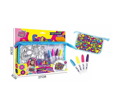 Набір для творчості JX 20112-1 (120/2) 4 маркери для тканини, сумочка, в коробці