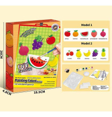 Гіпсова розмальовка ZY 109 (60) магнітні наліпки, молди, акрилові фарби, гіпс, пензлики, шпатель, в коробці