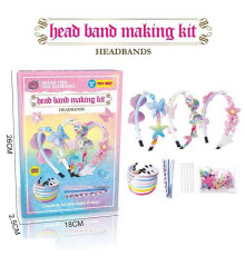 Набір для створення прикрас JX 20437-3 A (108/2) 6 обручів, кольорові стрічки, прикраси, в коробці