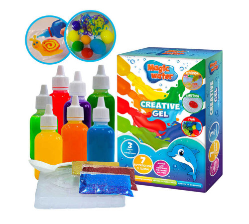 гр Набір для творчості "Magic water. Creative gel" MV6031-03 (9) "Ludum", аквагель, форми, глітер, в коробці