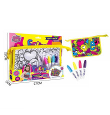 Набір для творчості JX 20112-2 (120/2) 4 маркери для тканини, сумочка, в коробці