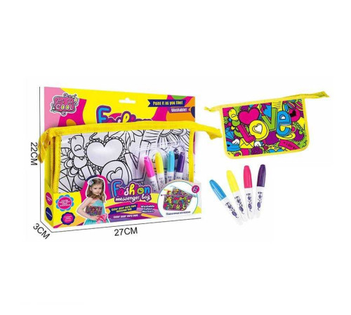 Набір для творчості JX 20112-2 (120/2) 4 маркери для тканини, сумочка, в коробці