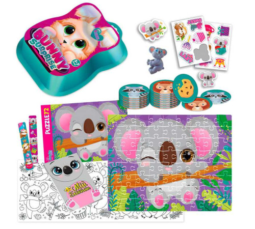 гр Набір для творчості "Bunny surprise" VT 8080-12 (3) темно-рожевий "Vladi Toys", пазли, 50 карток, наліпки, іграшка на пальчик, блокнот, інструкція в коробці гр Набір для творчості "Bunny surprise" VT 8080-12 (3) темно-рожевий "Vladi Toys", пазли, 50 карток, наліпки, іграшка на пальчик, блокнот, інструкція в коробці