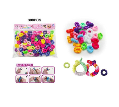 Набір резиночок для плетіння 555 B-2 (240/2) різнокольорові, м’які, еластичні, в пакеті