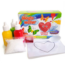гр Набір для творчості "Magic water. Блискучі фігурки" MV6031-05 (10) "Ludum", 3 кольорові гелі, ложка, пакетик сухої речовини, в коробці