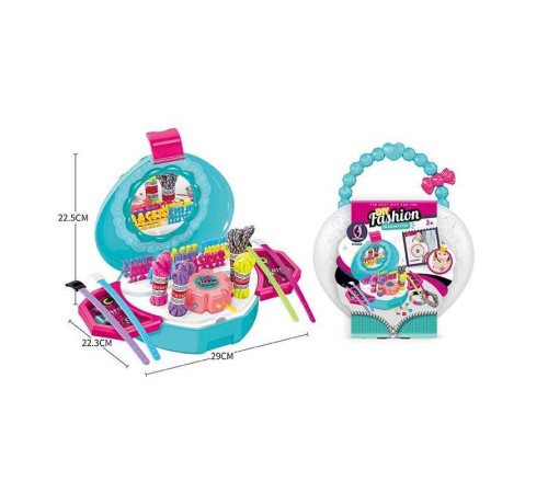 Набір для плетіння KL 6688 (60/2) силіконові основи, станок для плетіння, шнурівка, маркери, міні-дошка, органайзер, в боксі