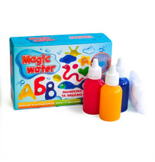 гр Набір для творчості "Magic water. Малюємо та пишемо" MV6031-02 (10) "Ludum", 3 гелі, основа для малювання, ложка, суха речовина, в коробці