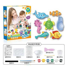 Набір для творчості 168-23 E (72) гіпс, форми для створення фігурок, магнітна стрічка, фарби, інструменти, в коробці