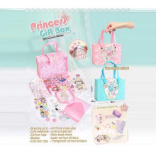 Набір аксесуарів ZD 112 (60/2) 2 види, конверт, шпильки, наліпки, ланцюжки, в боксі