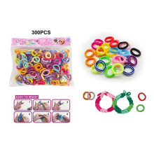 Набір резиночок для плетіння 555 B-4 (240/2) різнокольорові, м’які, еластичні, в пакеті