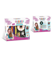 Набір для творчості 338-1008 (60/2) 2 станки для плетіння, 5 кольорів ниток, бусини, в коробці