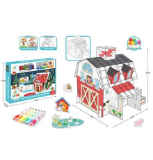 Пазли 3D "Будиночок" 1004 (48/2) картонний, розмальовка, 6 маркерів, в коробці