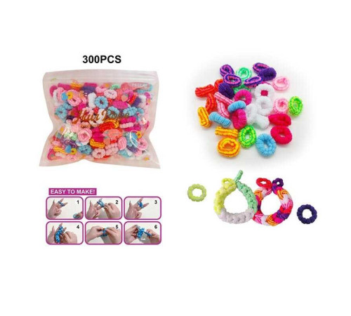 Набір резиночок для плетіння 555 B-5 (240/2) різнокольорові, м’які, еластичні, в пакеті