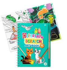 гр Набір для творчості 2в1. Розмальовки та гравюри "Домашні тварини" 300490 (1) "DoDo"