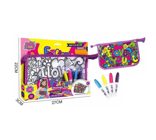 Набір для творчості JX 20112-5 (120/2) 4 маркери для тканини, сумочка, в коробці