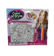 Сумка-розмальовка 607-5 (432/2) текстильна, 4 мініфломастери, застібається на блискавку, на листі