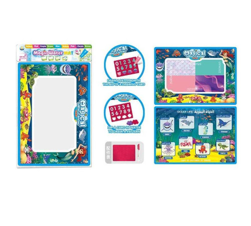 Текстильна водна розмальовка Z 189-3 E (288/2) водний маркер, трафарет, в пакеті