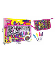 Набір для творчості JX 20112-6 (120/2) 4 маркери для тканини, сумочка, в коробці