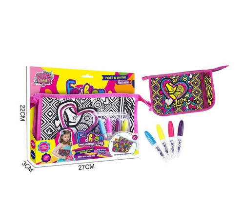 Набір для творчості JX 20112-6 (120/2) 4 маркери для тканини, сумочка, в коробці