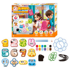 Магнітні брелки "Диво майстерня" 38118 (60) "WToys", шнурок, основи, фарби, пензлики, палітра, в коробці