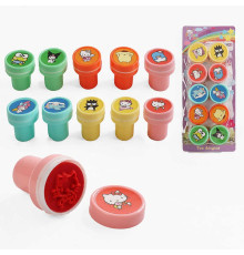 Набір печаток C 70473 (384) герой, висота - 4 см, 10 штук в упаковці, вбудоване чорнило, на листі